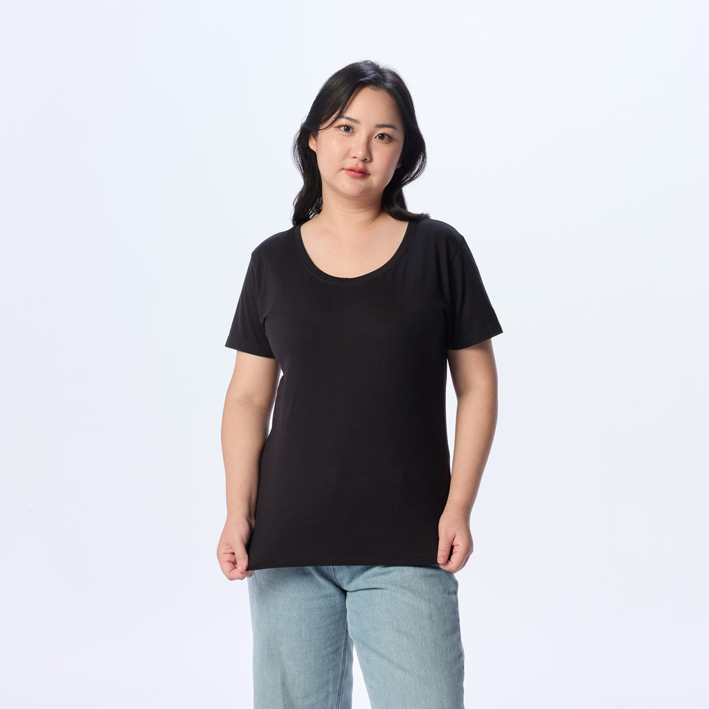 Ultrasoft Woman Round Neck_Black