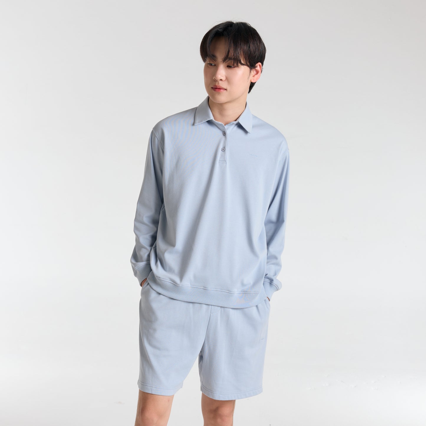 Polo Sweater Shirt_Winter sky