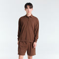 Polo Sweater Shirt_Autumn Brown