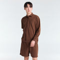 Polo Sweater Shirt_Autumn Brown