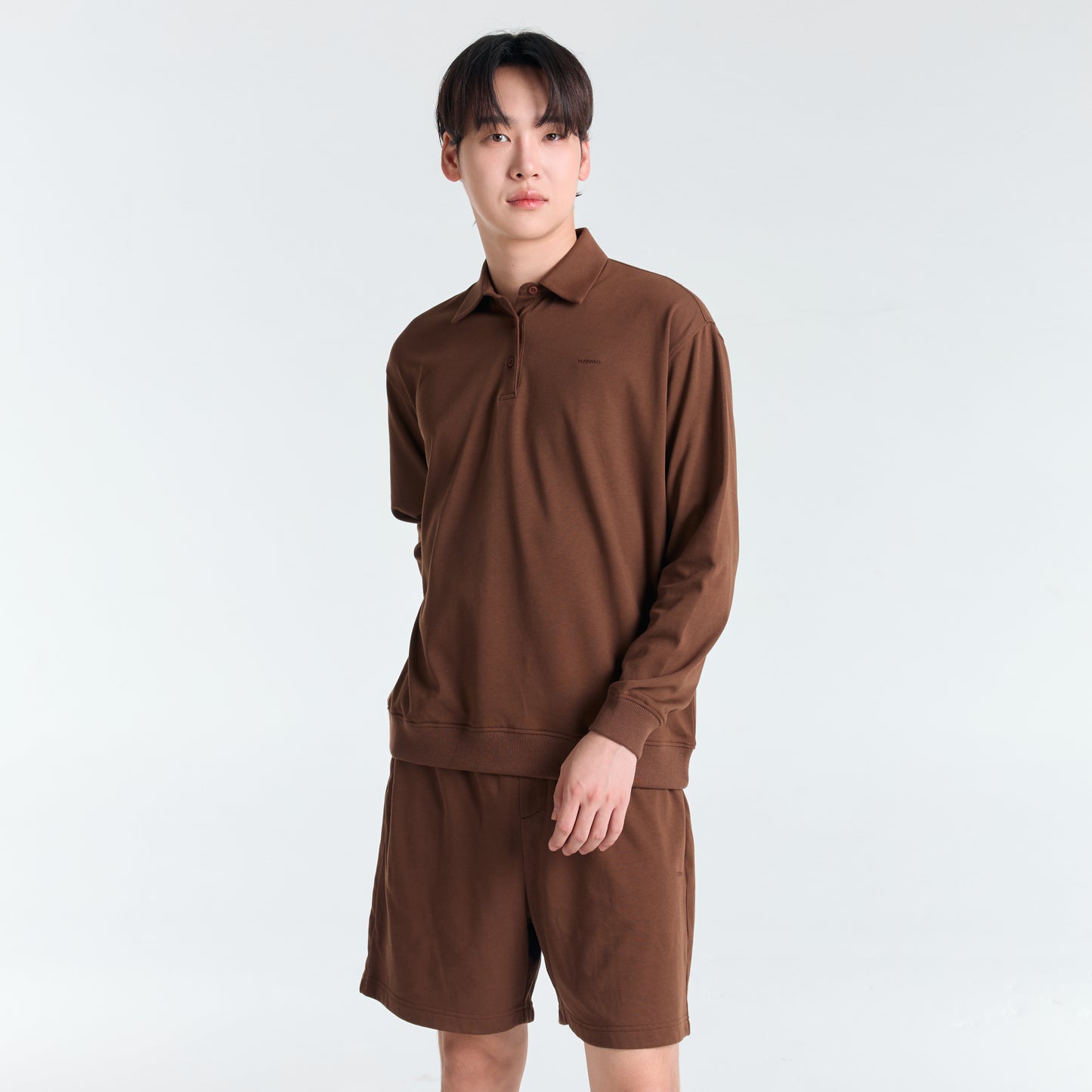 Polo Sweater Shirt_Autumn Brown