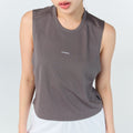 Ultra flow sleeveless crop sport_Dark Grey