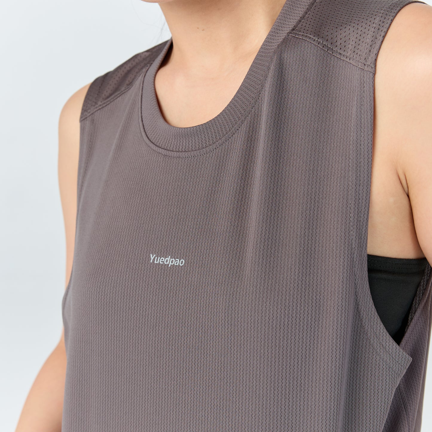 Ultra flow sleeveless crop sport_Dark Grey