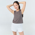 Ultra flow sleeveless crop sport_Dark Grey