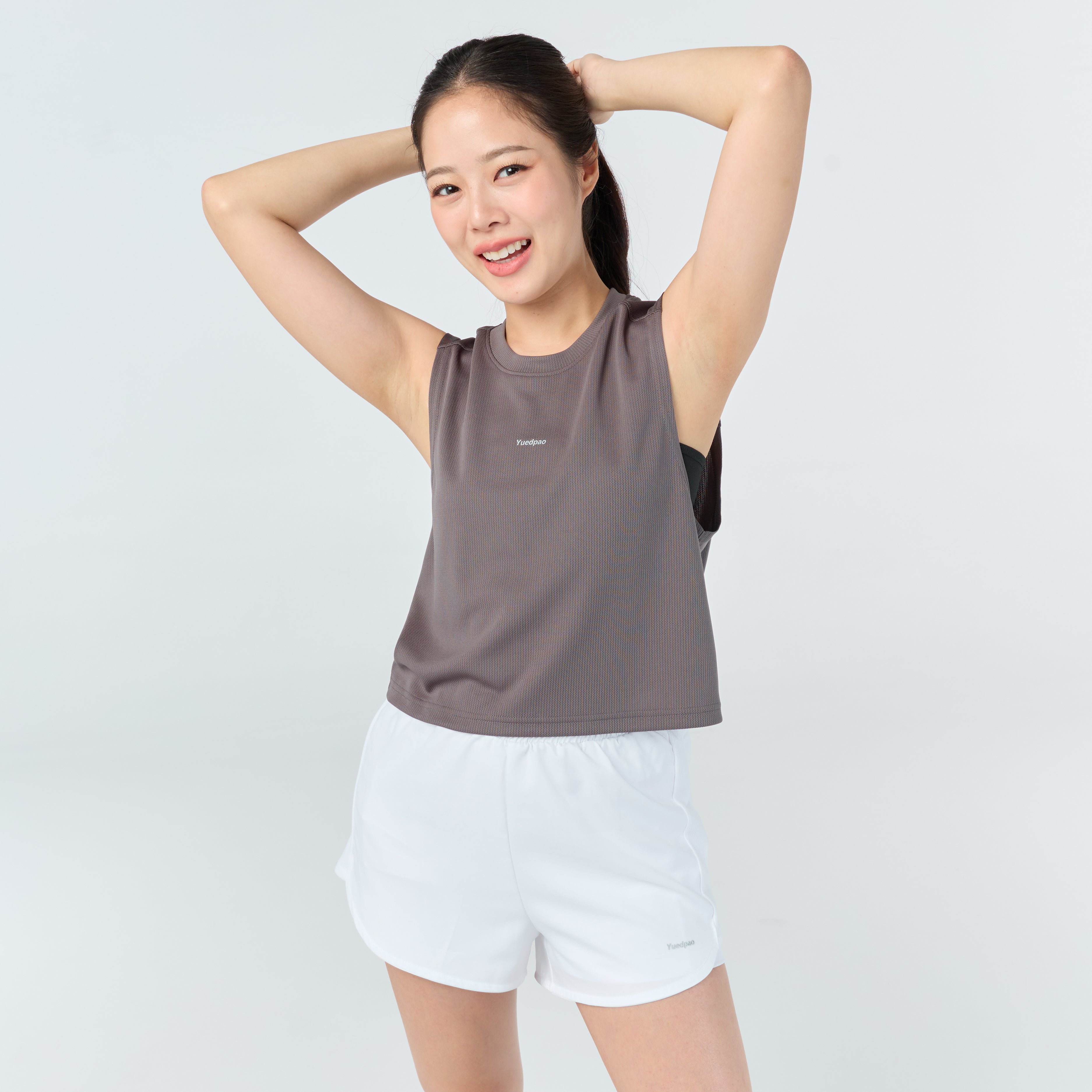 Ultra flow sleeveless crop sport_Dark Grey