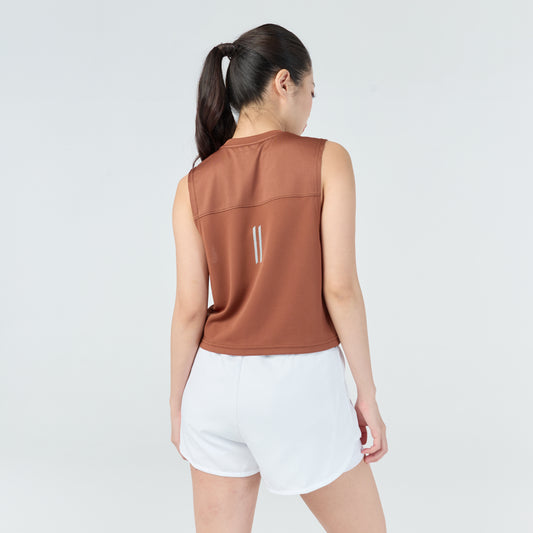 Ultra flow sleeveless crop sport_Warm Brown