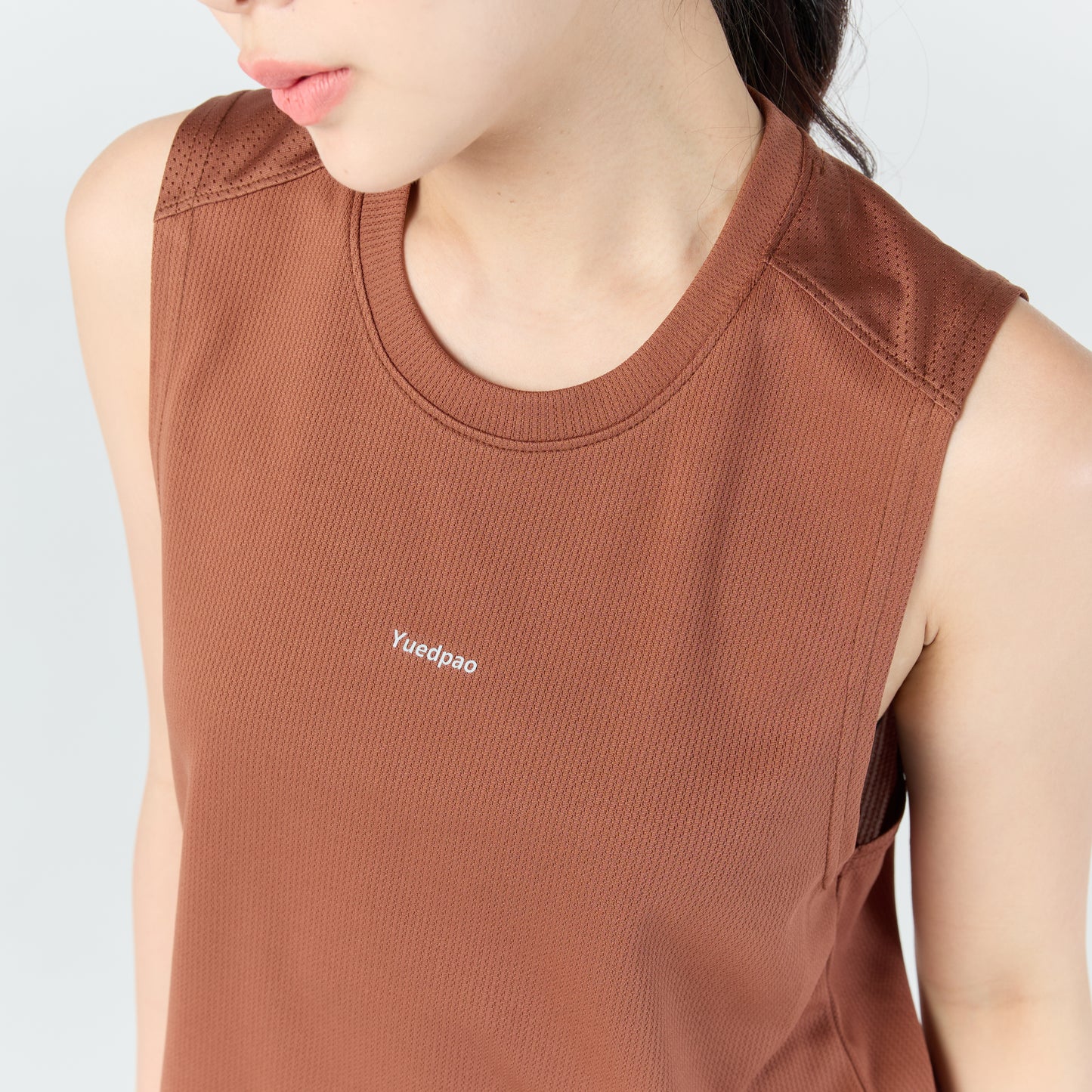 Ultra flow sleeveless crop sport_Warm Brown