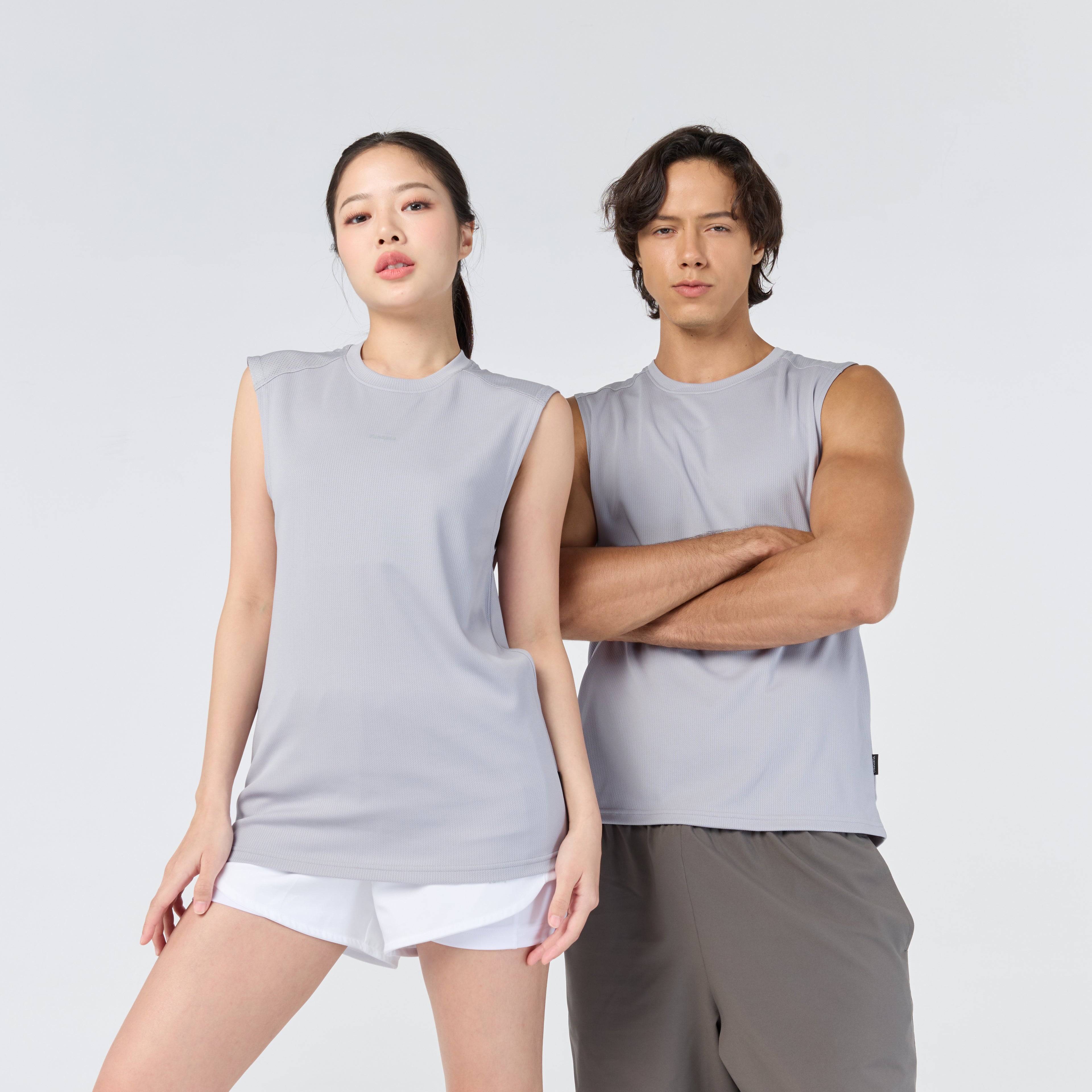 Ultra flow sleeveless sports_Light Grey