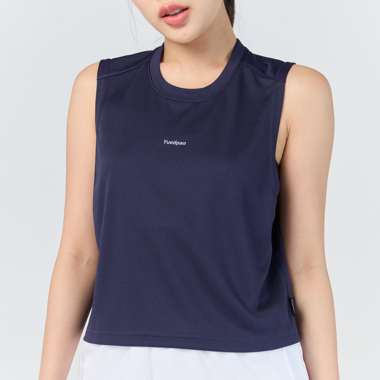 Ultra flow sleeveless crop sports_Navy Blue