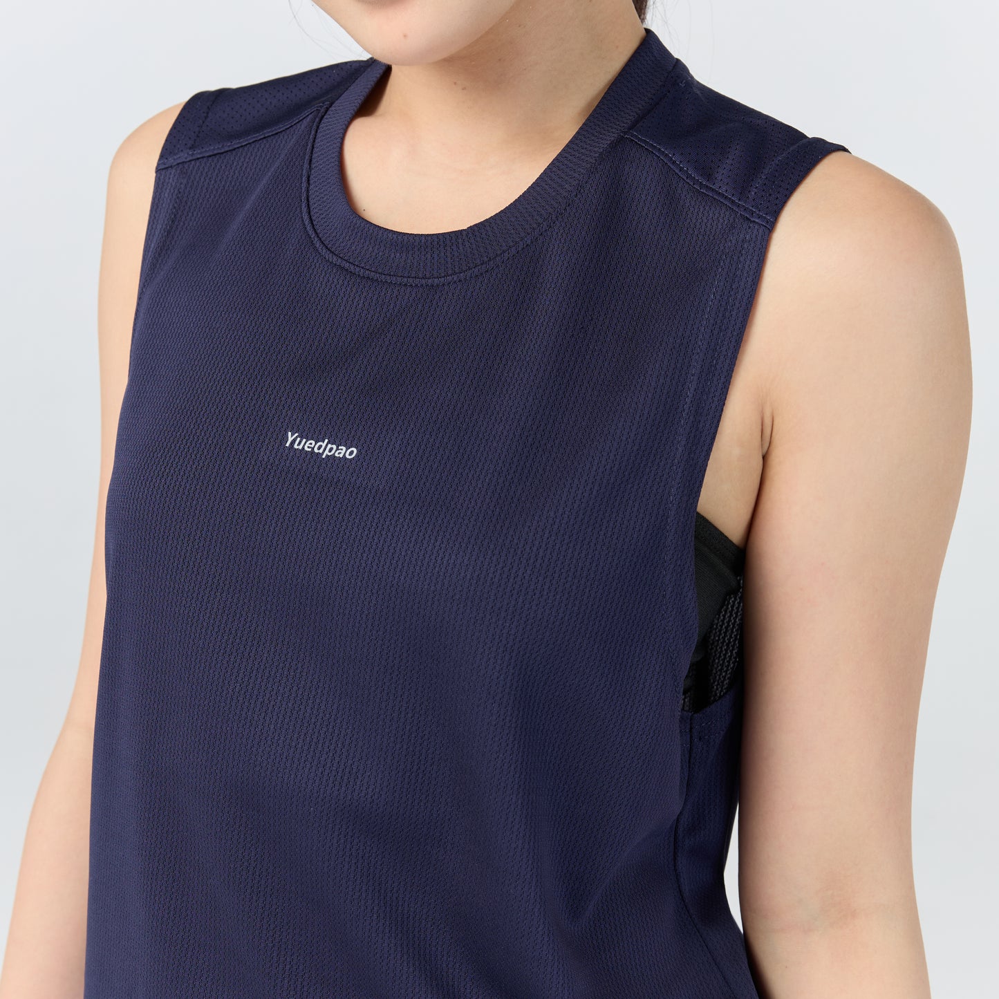 Ultra flow sleeveless crop sports_Navy Blue