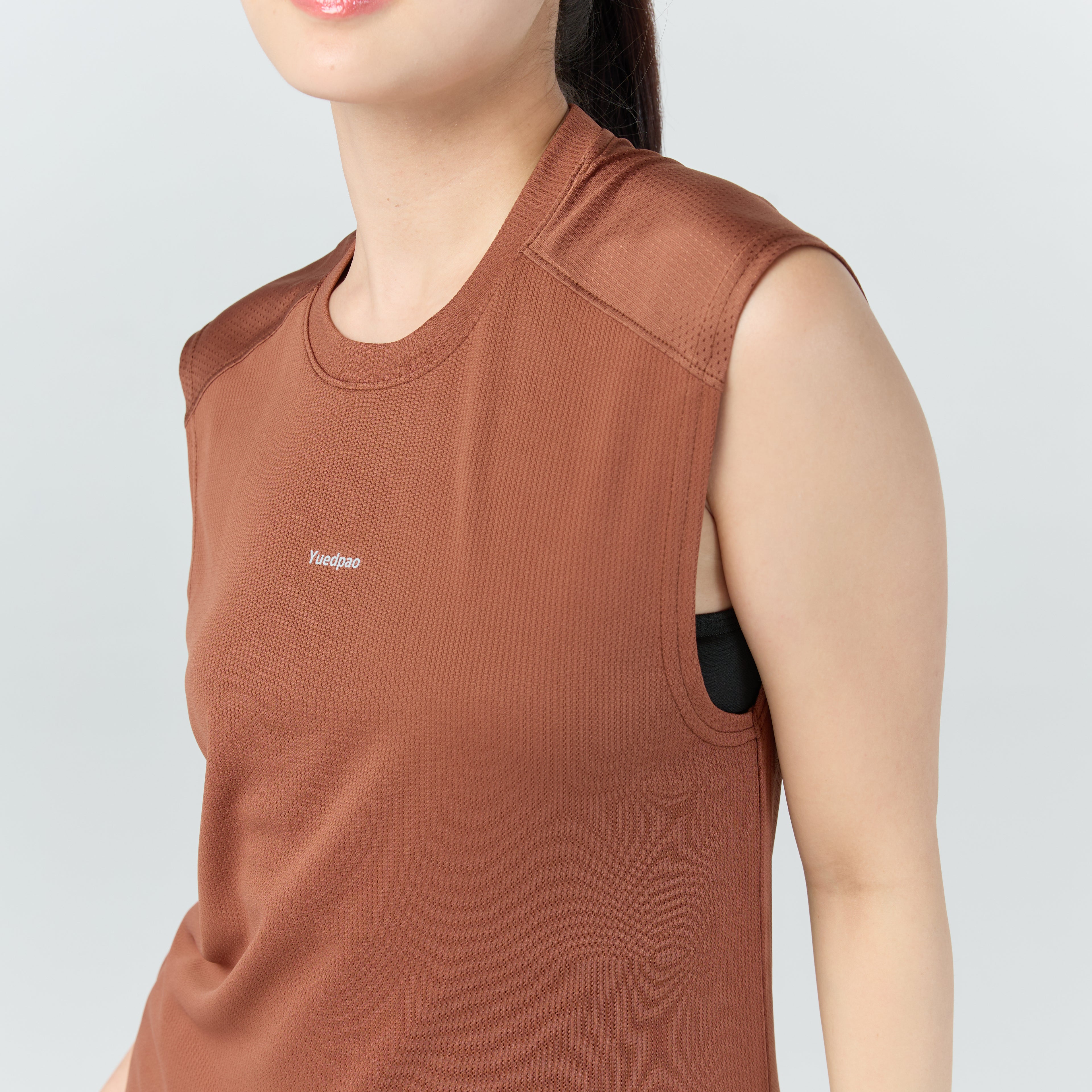 Ultra flow sleeveless sports_Warm Brown