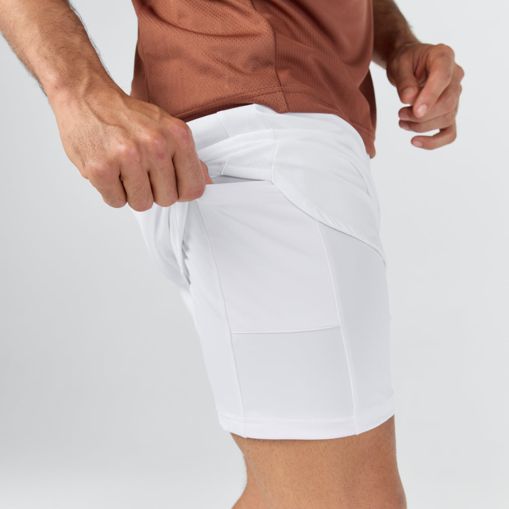 Ultra flow Running Shorts_White ( กางเกง )