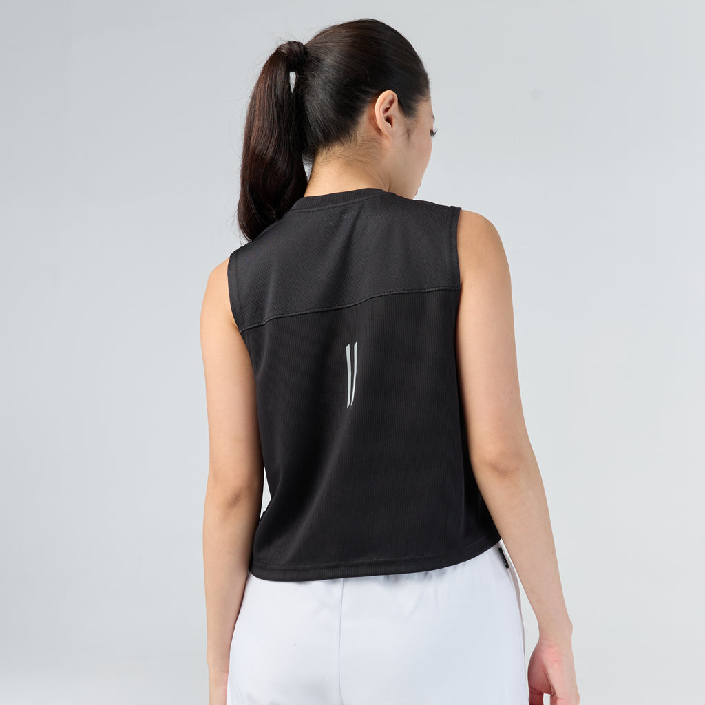 Ultra flow sleeveless crop sports _Black