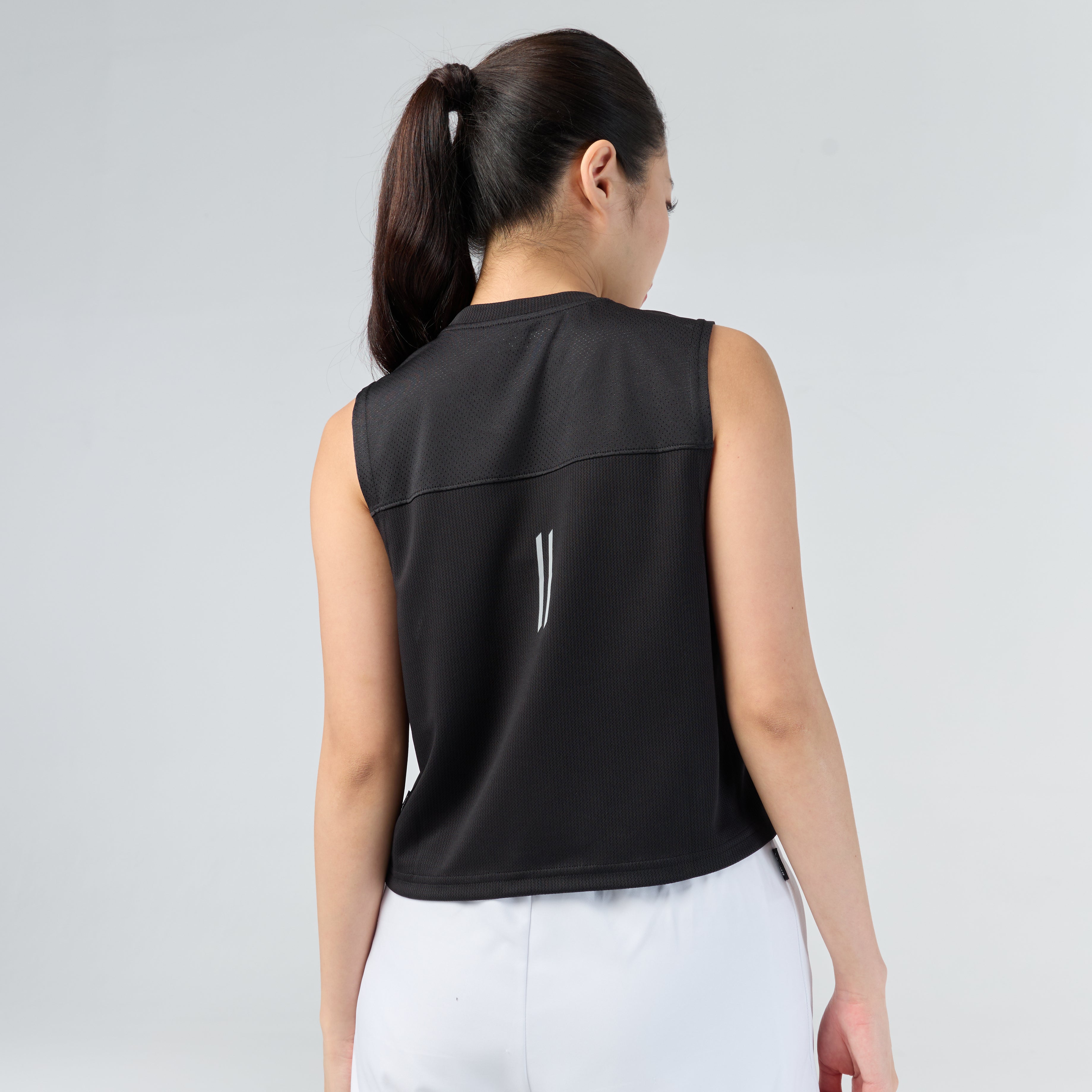 Ultra flow sleeveless crop sports _Black