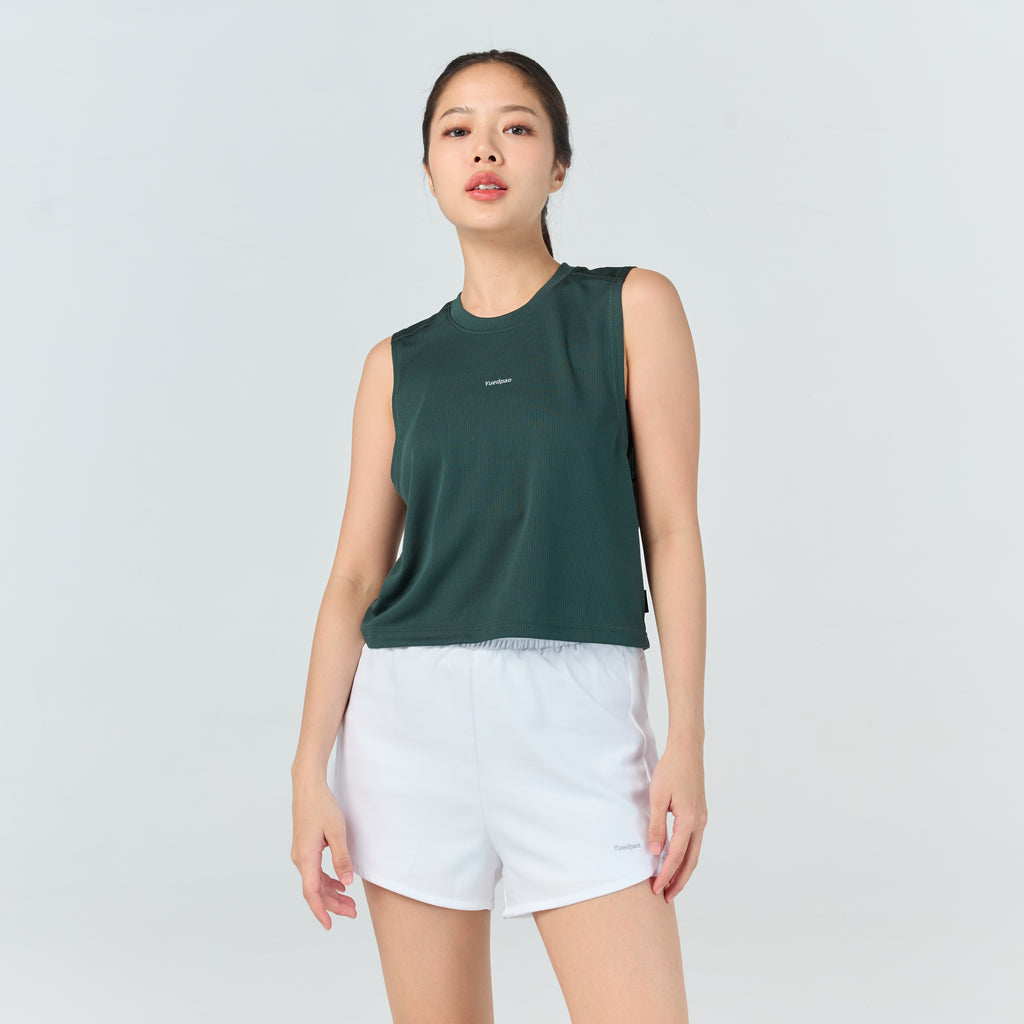 Ultra flow sleeveless crop sport_Green Calm