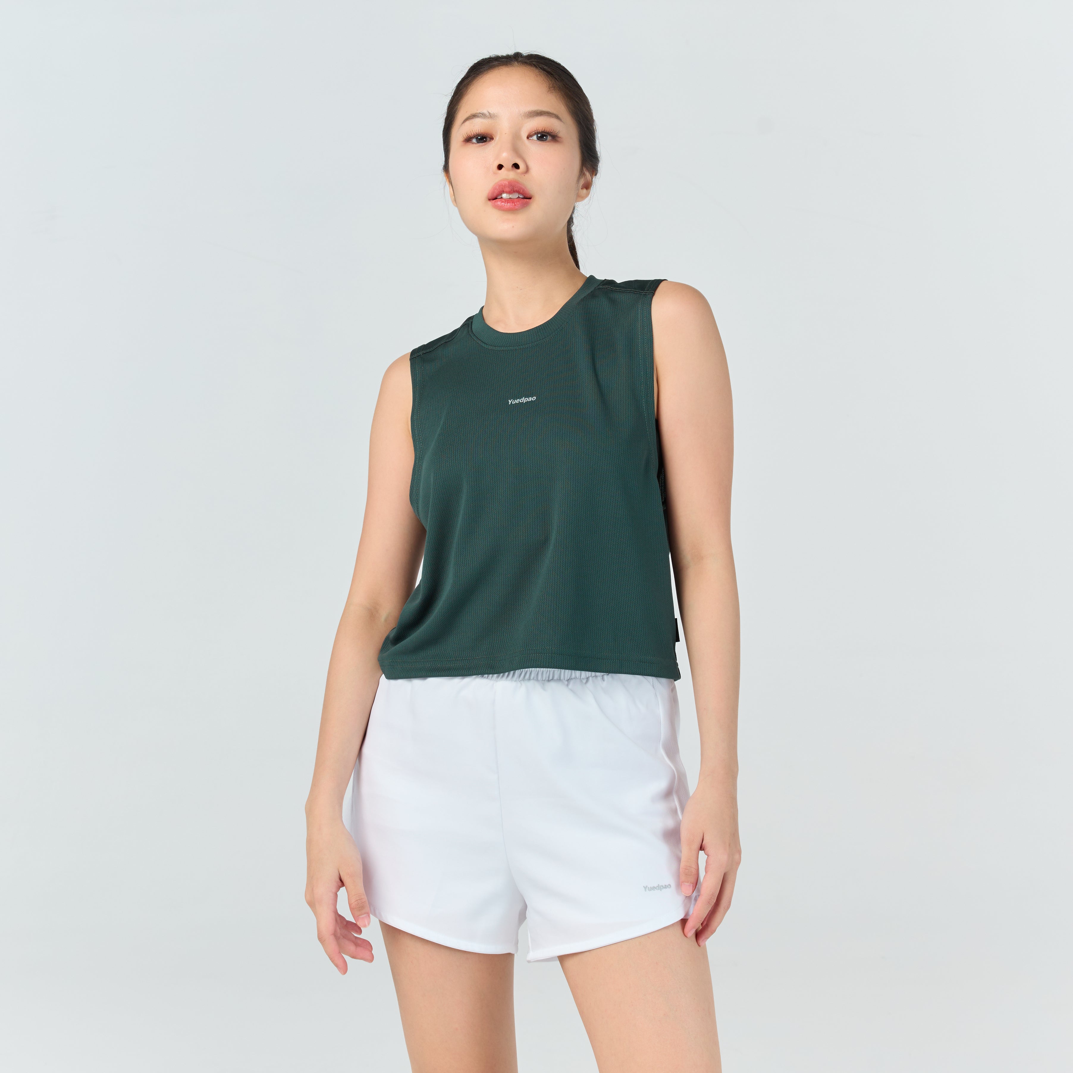 Ultra flow sleeveless crop sport_Green Calm