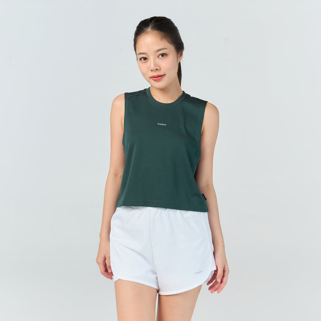 Ultra flow sleeveless crop sport_Green Calm