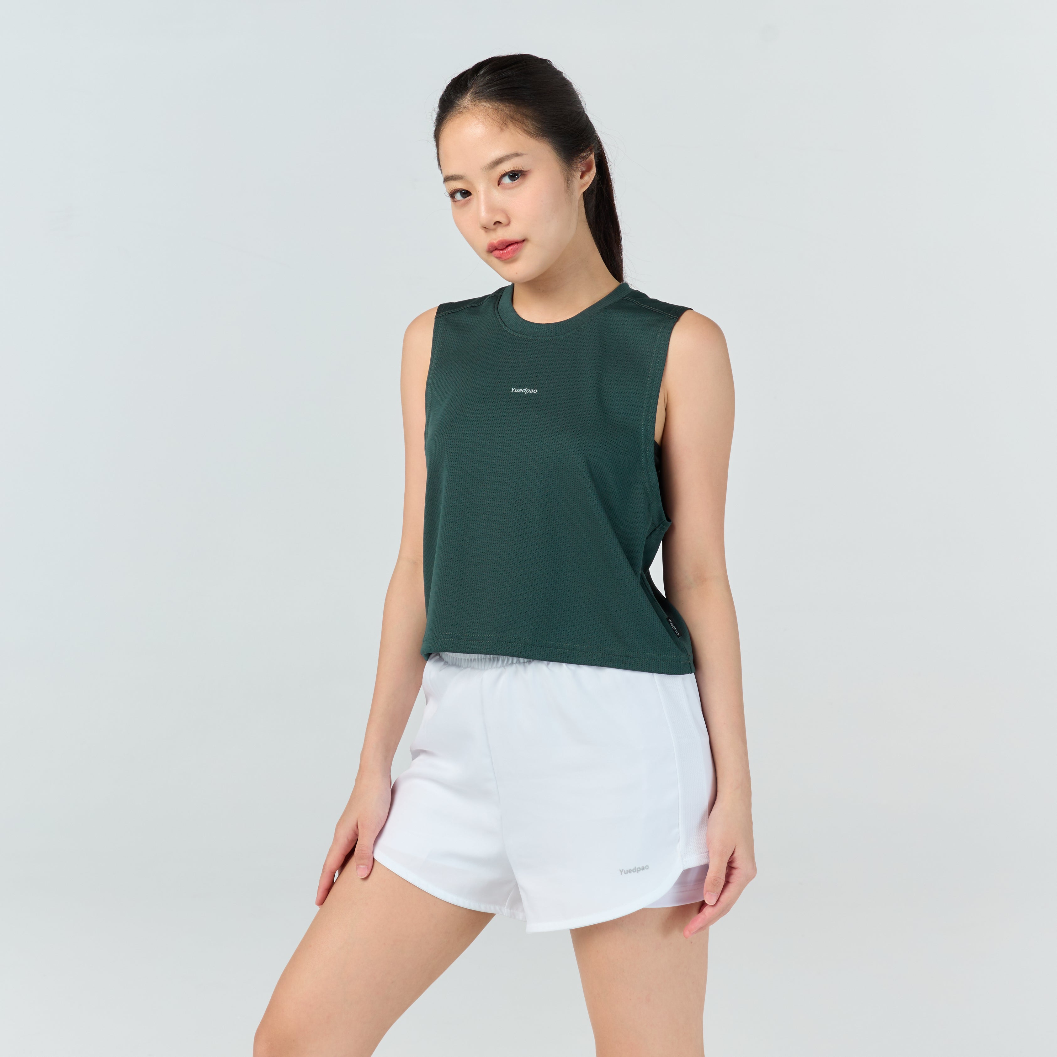 Ultra flow sleeveless crop sport_Green Calm