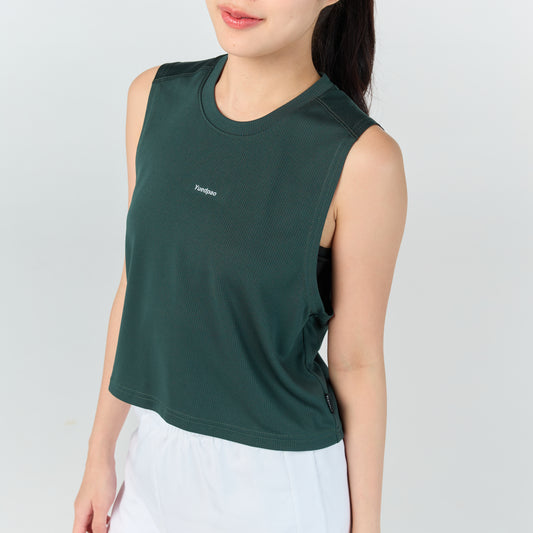 Ultra flow sleeveless crop sport_Green Calm