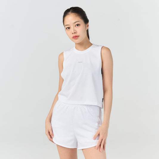 Ultra flow sleeveless crop sports_White