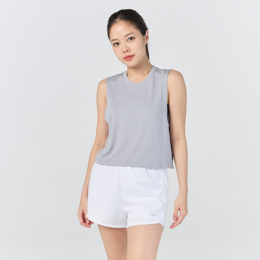 Ultra flow sleeveless crop sports_Light Grey