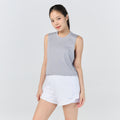 Ultra flow sleeveless crop sports_Light Grey