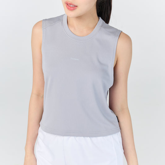 Ultra flow sleeveless crop sports_Light Grey