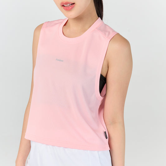 Ultra flow sleeveless crop sport_Pink Sunset