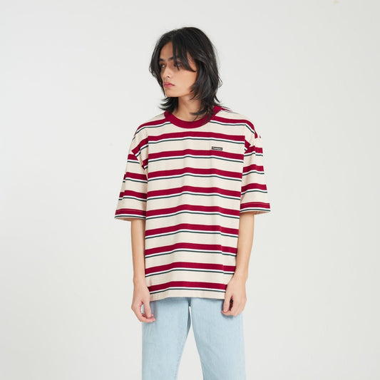 Oversize Signature Striped_Racingred