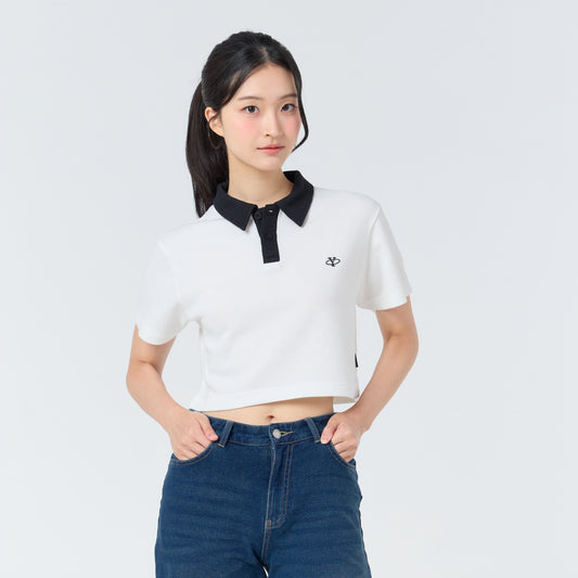 Polo Crop Oversize Y Collection_White