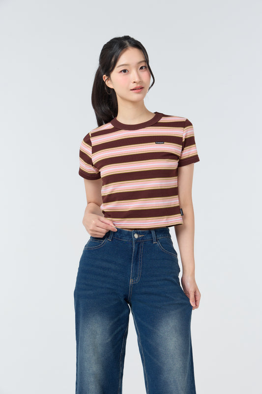 Babytee Striped_Rosewood
