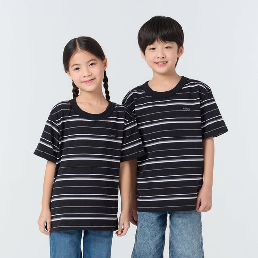 Oversize Striped Kids_Classic Black