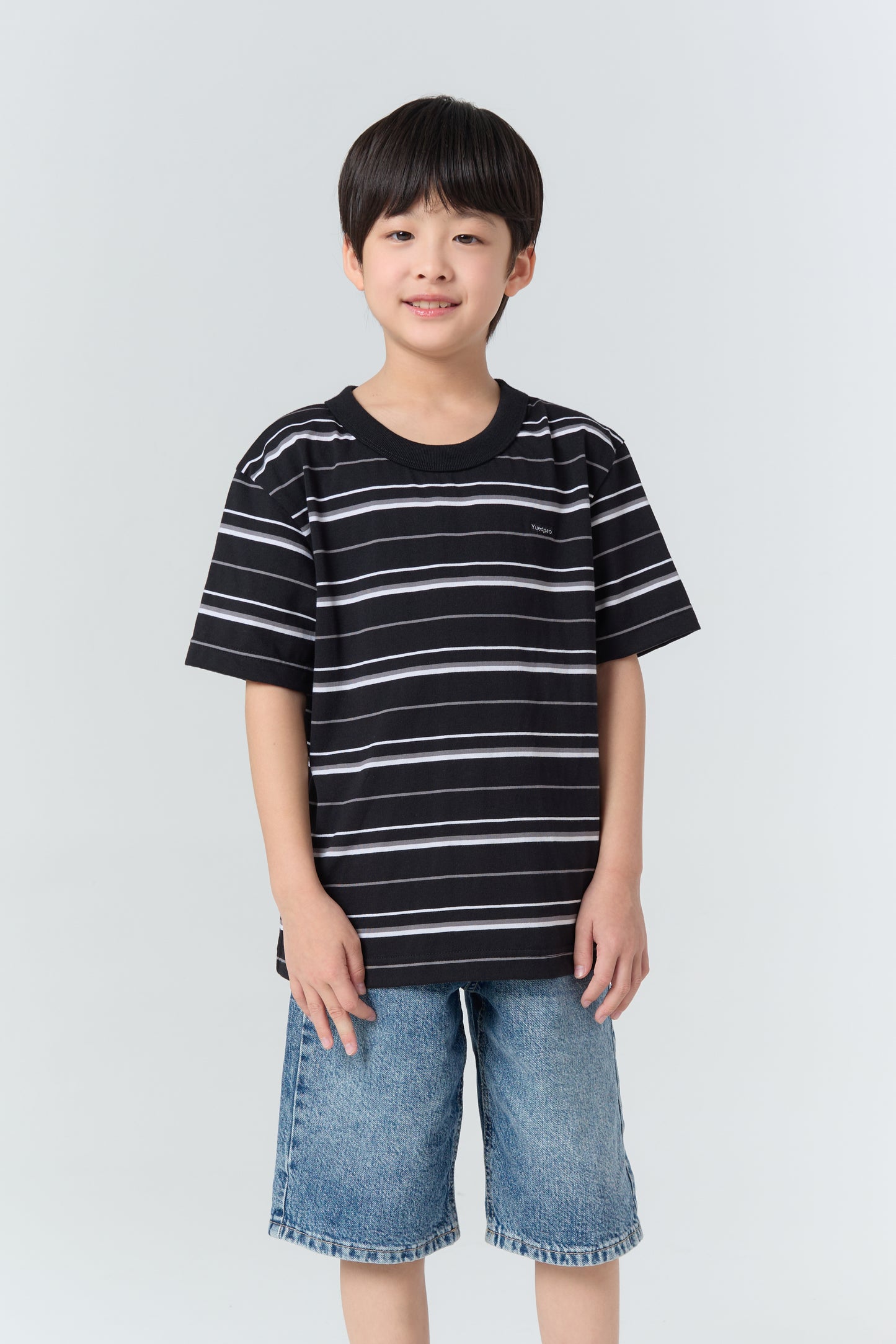 Oversize Striped Kids_Classic Black