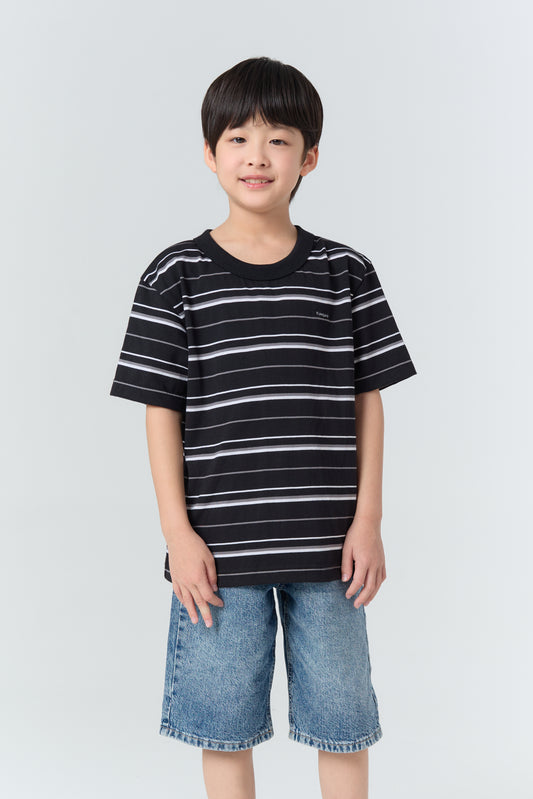 Oversize Striped Kids_Classic Black