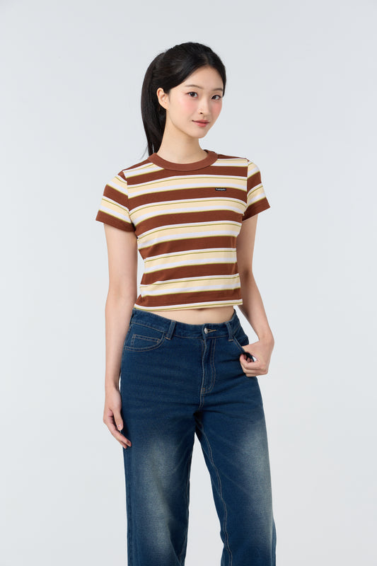 Babytee Striped_Vintage Brown