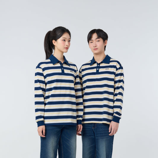 Polo LongSleeve Striped_Classic Navy