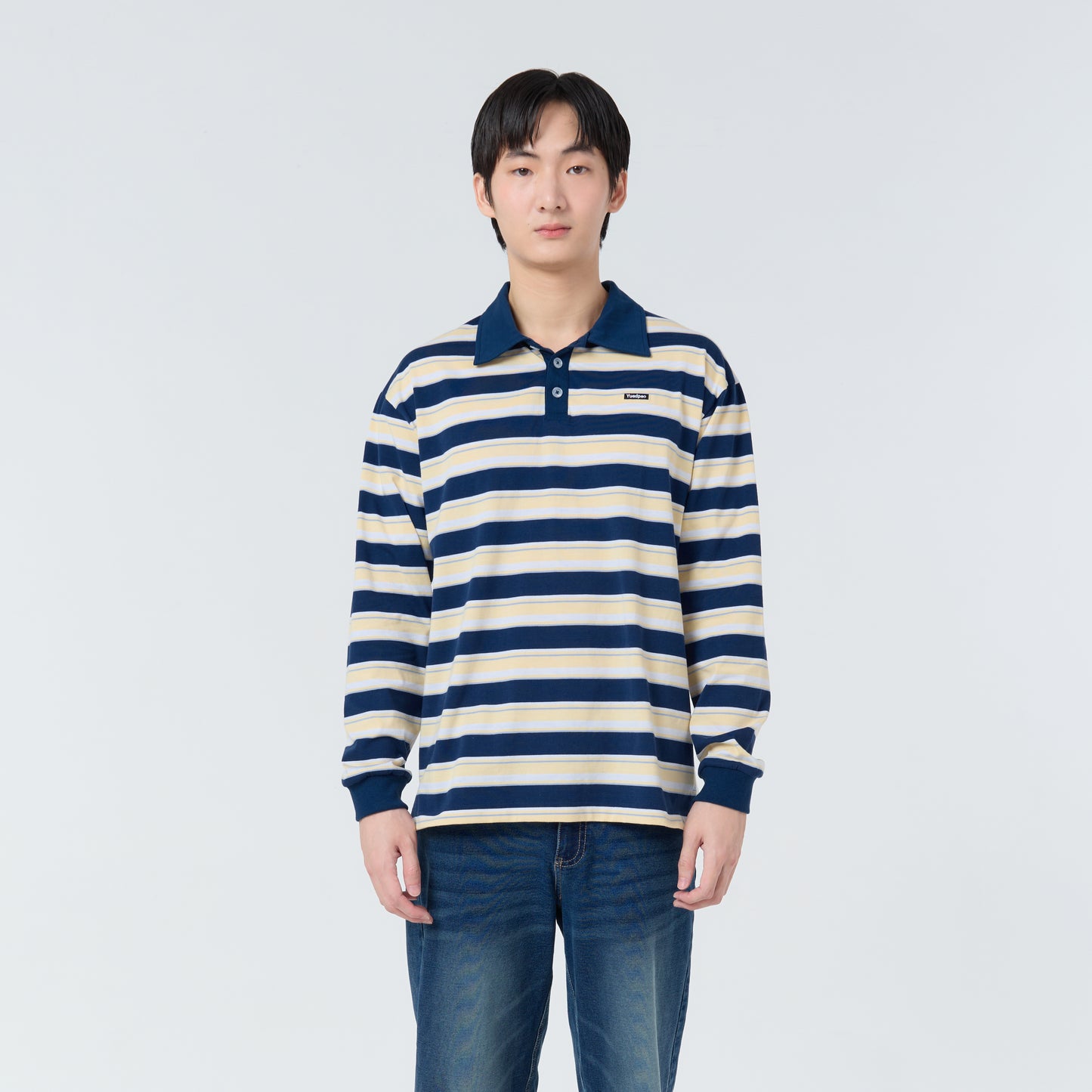 Polo LongSleeve Striped_Classic Navy