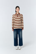 Polo LongSleeve Striped_Vintage Brown