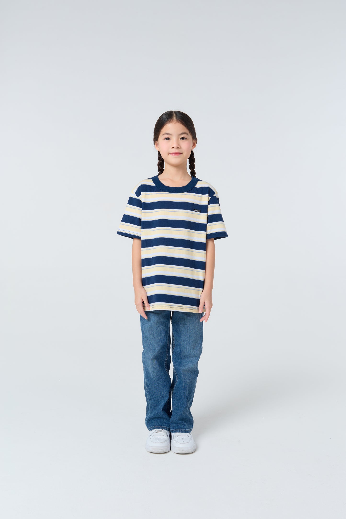 Oversize Striped Kids_Classic Navy