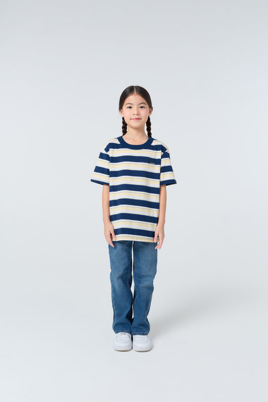 Oversize Striped Kids_Classic Navy