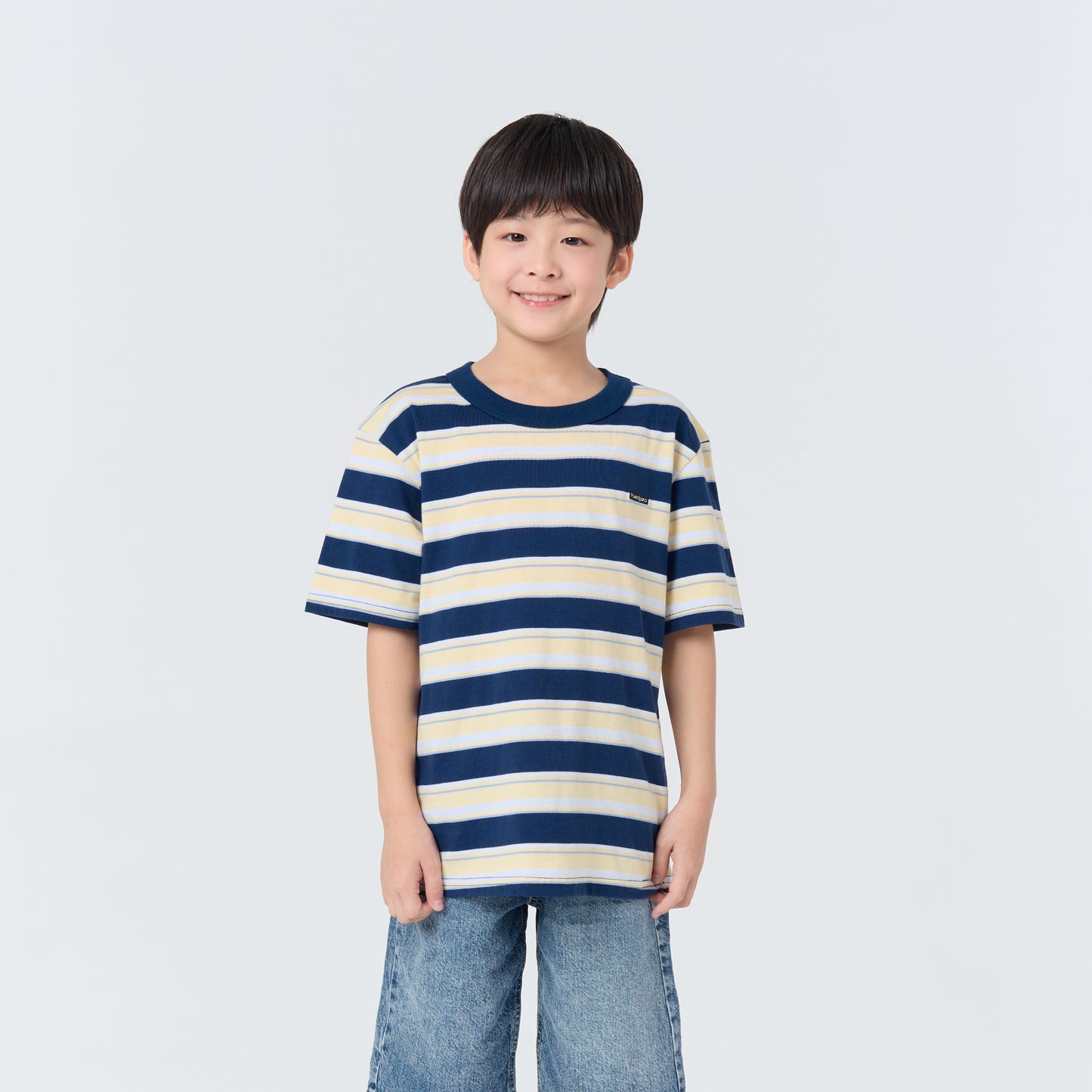 Oversize Striped Kids_Classic Navy
