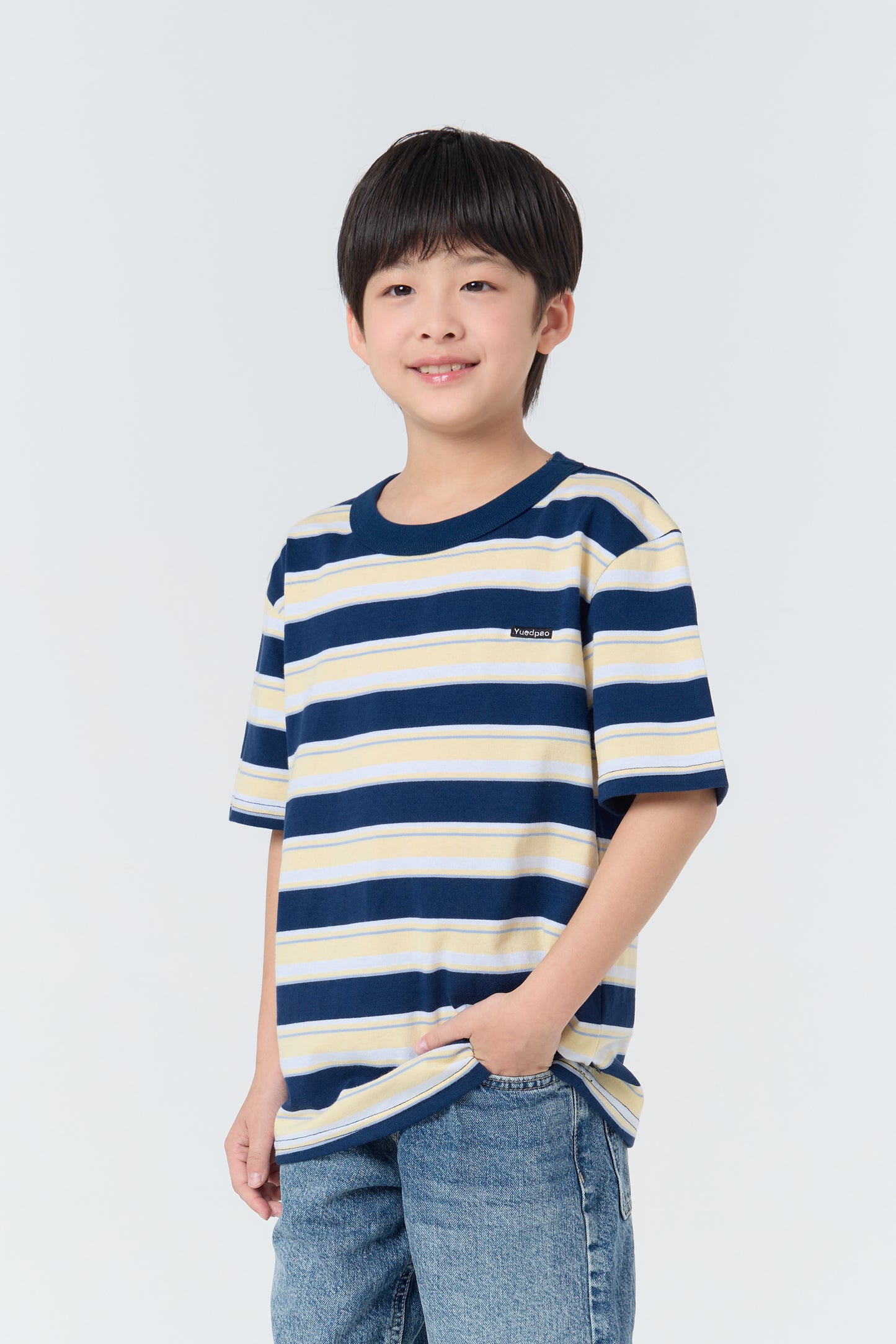Oversize Striped Kids_Classic Navy