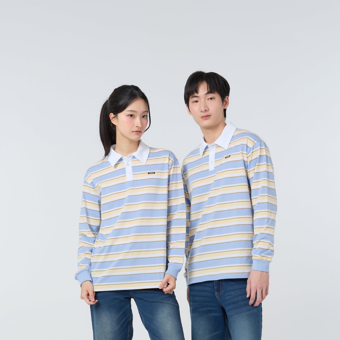 Polo LongSleeve Striped_Oxford Blue