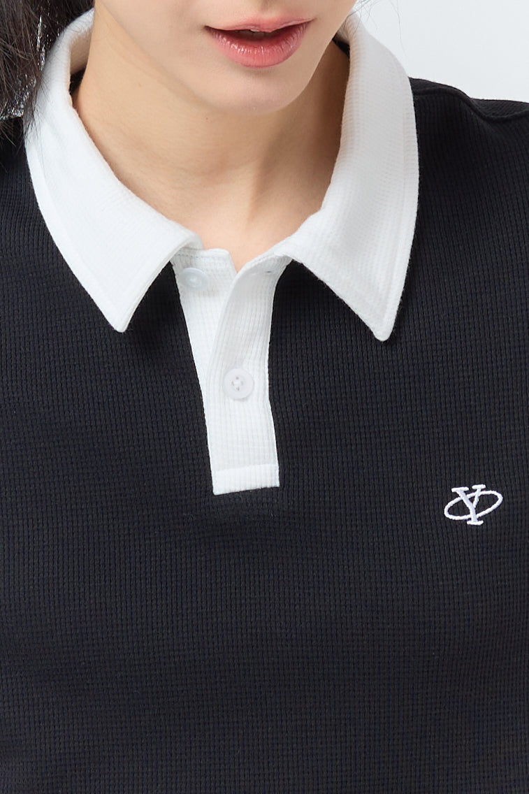 Polo Crop Oversize Y Collection_Black