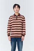 Polo LongSleeve Striped_Rosewood