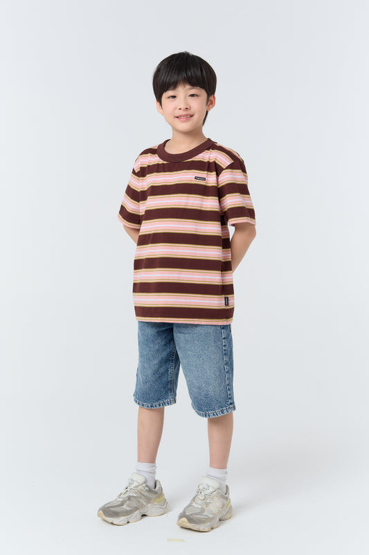 Oversize Striped Kids_Rosewood