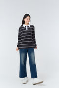 Polo LongSleeve Striped_Classic Black