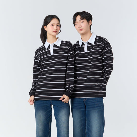 Polo LongSleeve Striped_Classic Black