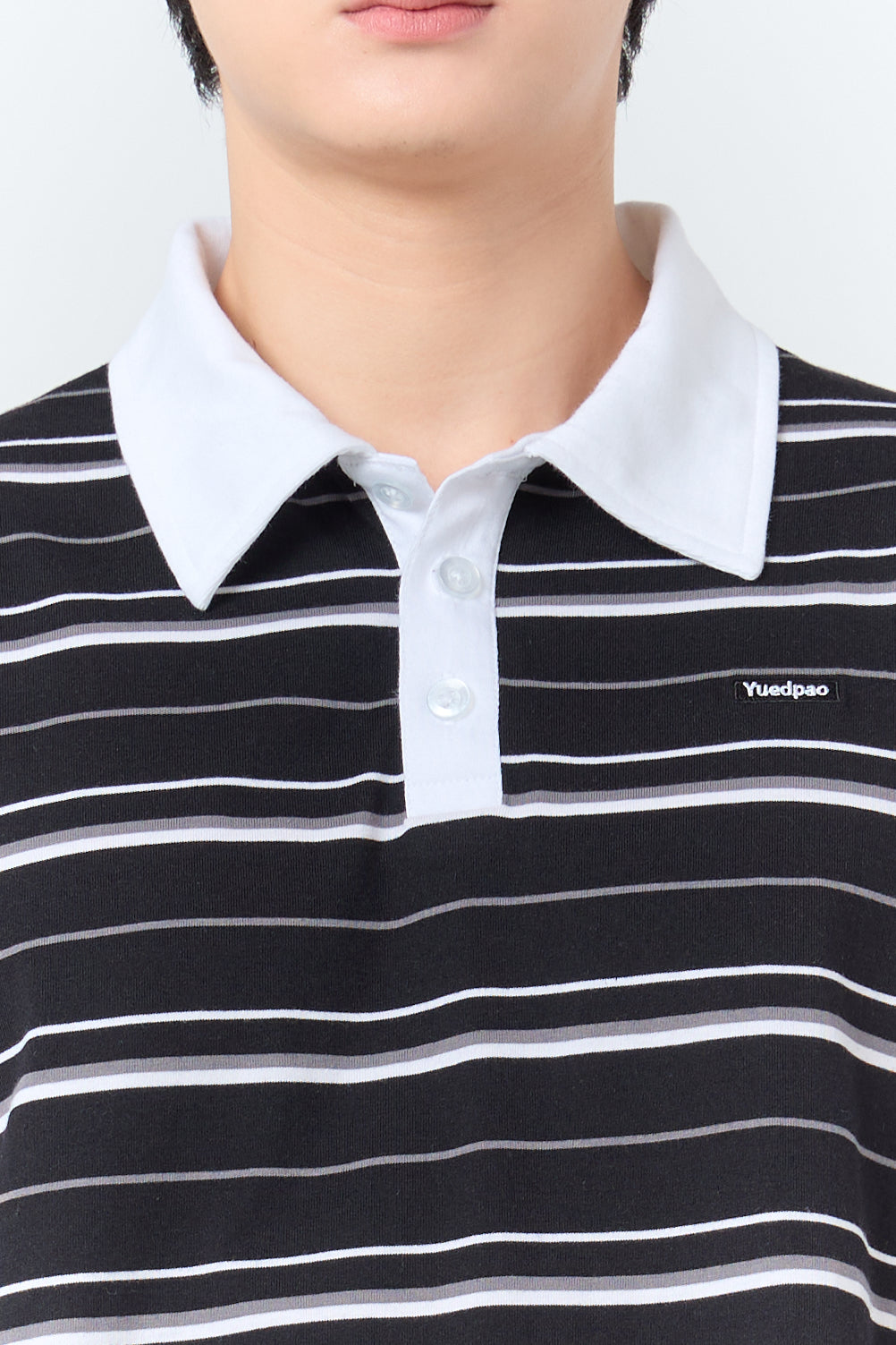 Polo LongSleeve Striped_Classic Black