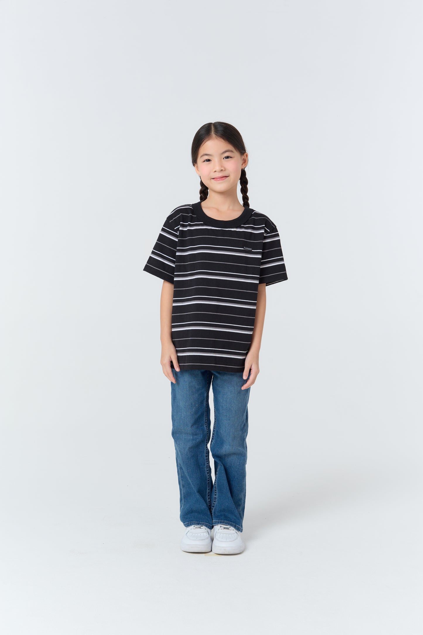 Oversize Striped Kids_Classic Black